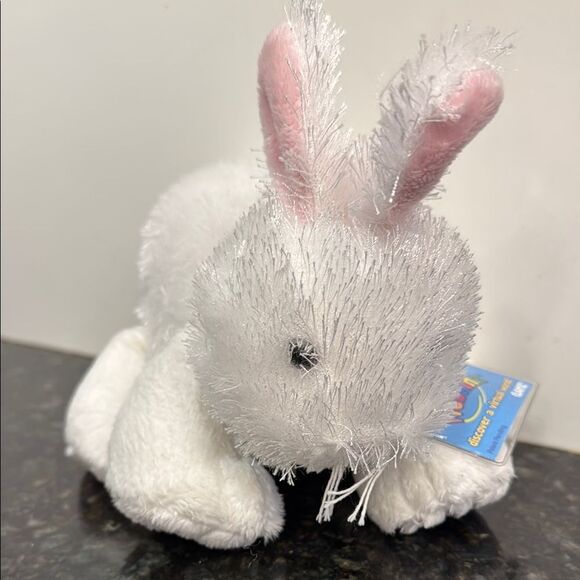 Ganz Webkinz White & Pink LIL KINZ Rabbit Bunny Plush Soft Toy  8”with code - Picture 1 of 10